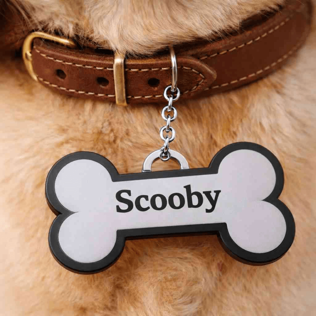 Dog Tag Keychain